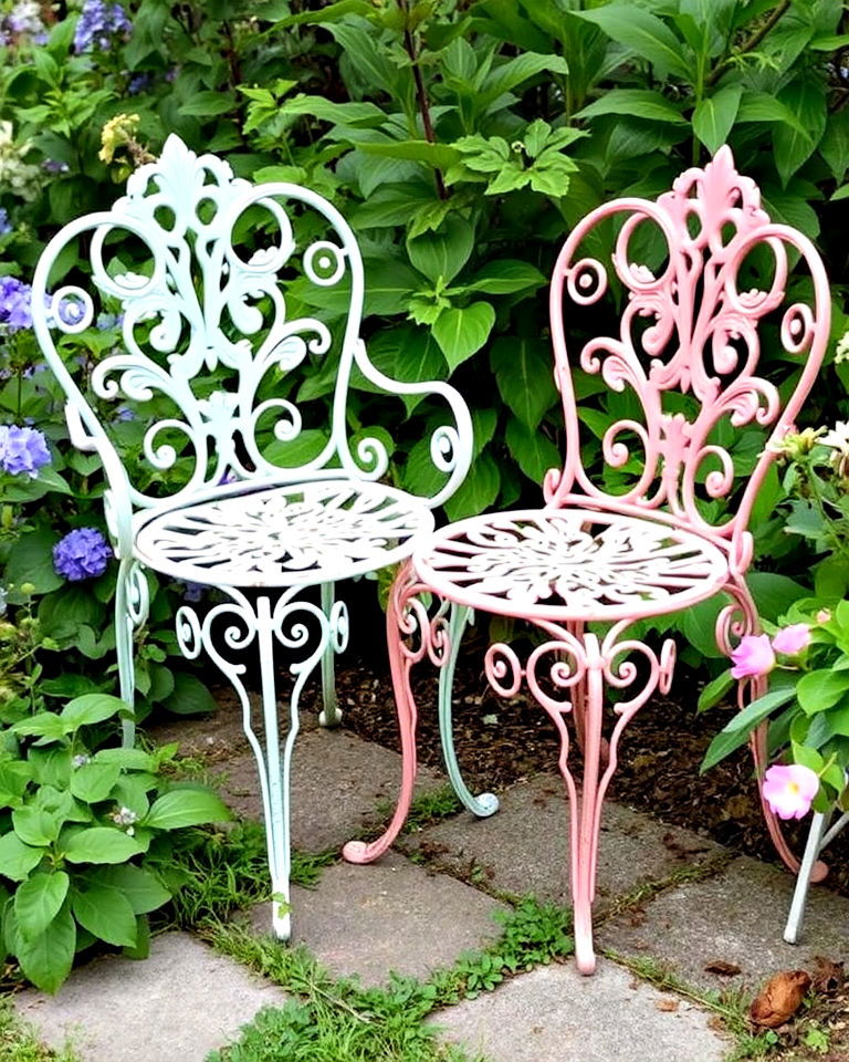vintage metal chairs