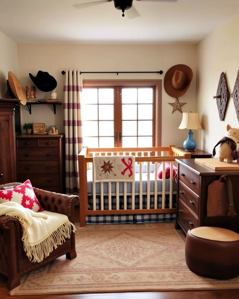 vintage western cowboy themed nursery