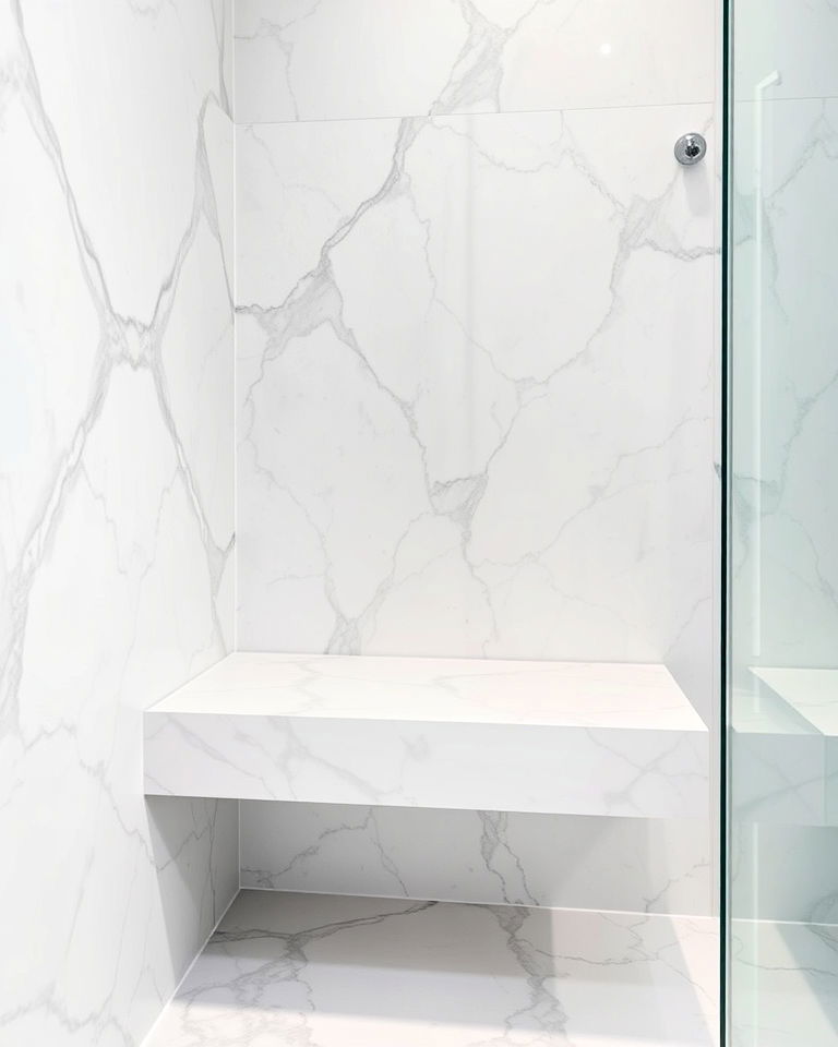 wall mounted marble bench