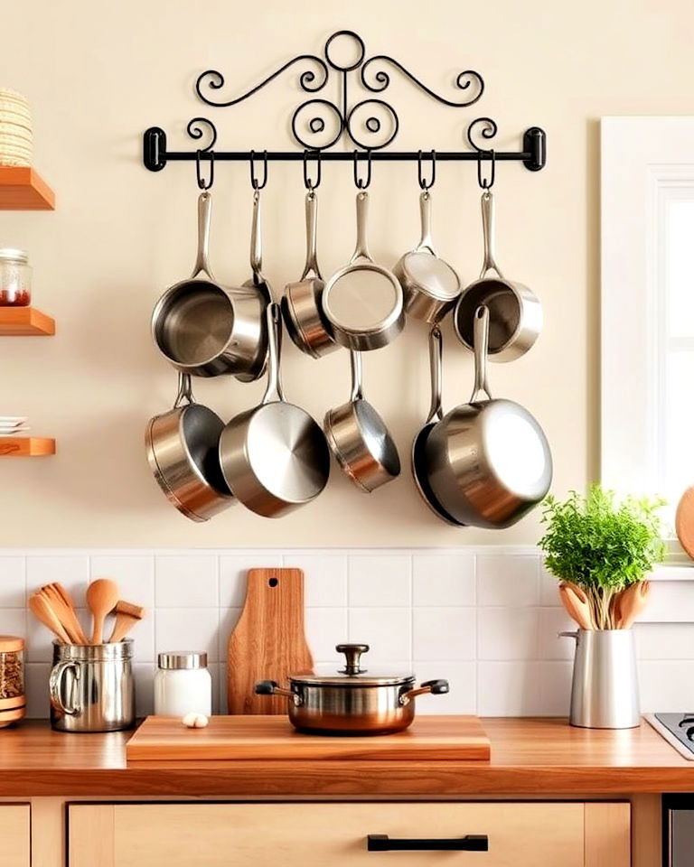 wall mounted pot racks