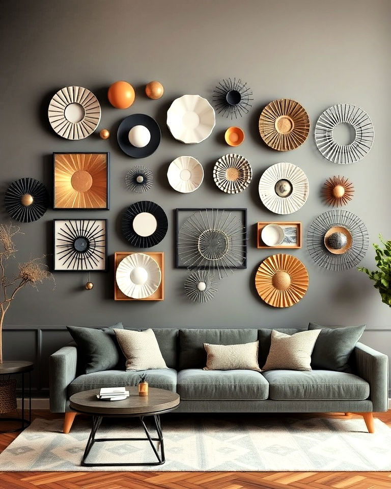 wall mounted sculpture display
