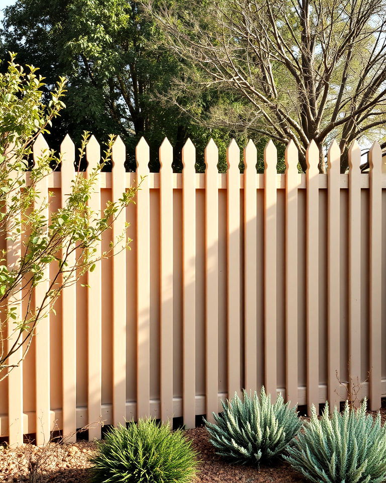 warm beige color fence