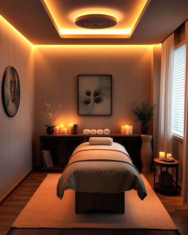 warm lighting ambiance room setup