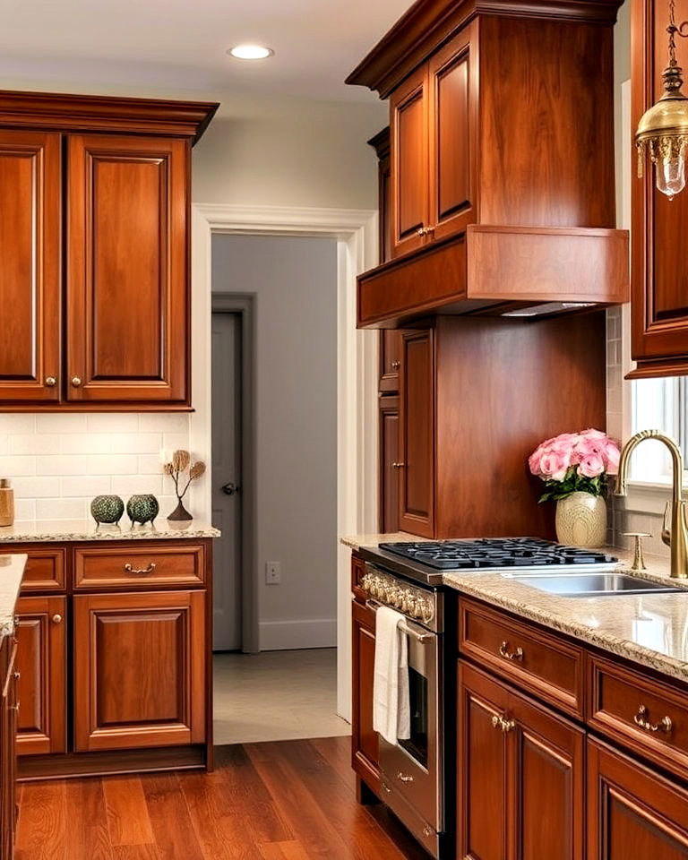 warm wooden cabinetry
