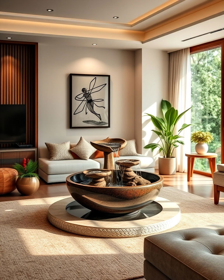 water feature feng shui living room
