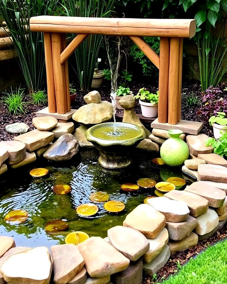 water features with sleepers