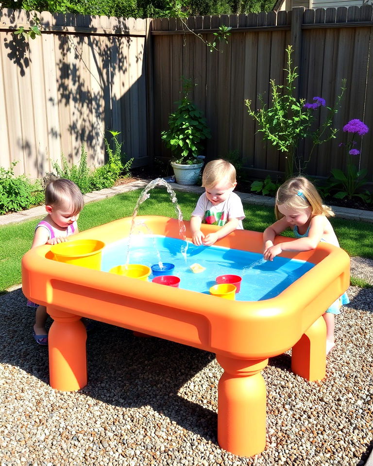 water table provides kids with a sensory play