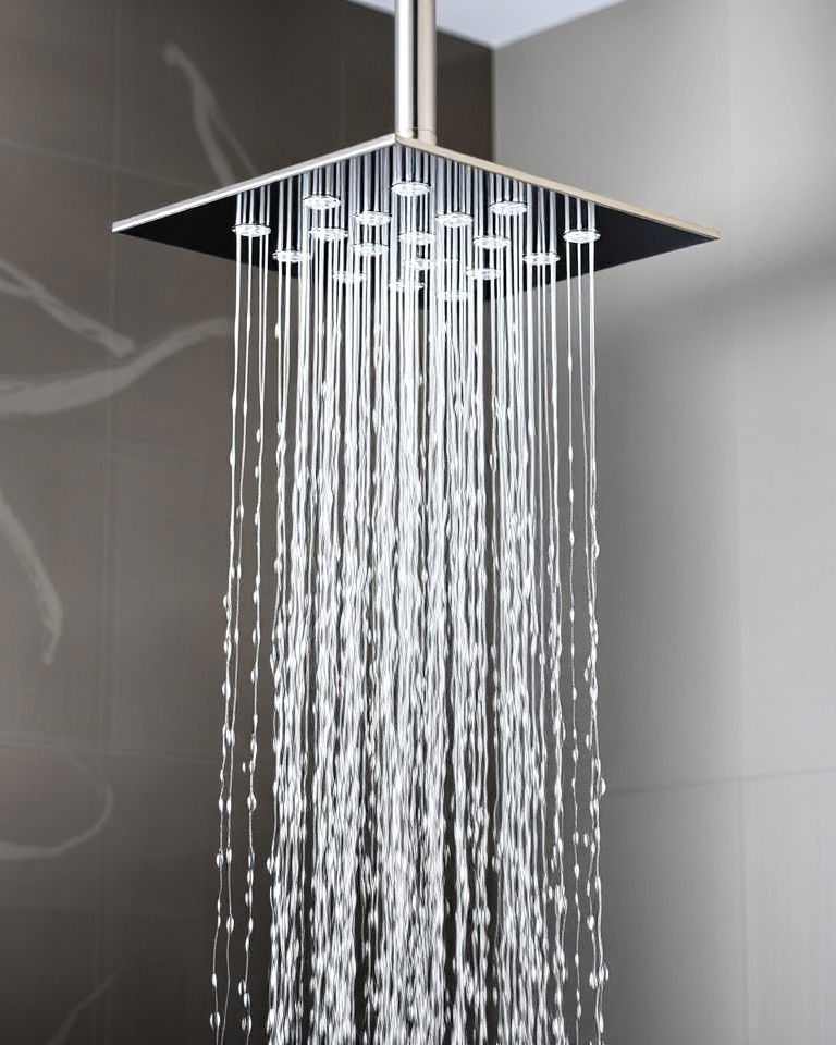 waterfall showerhead for a natural feel