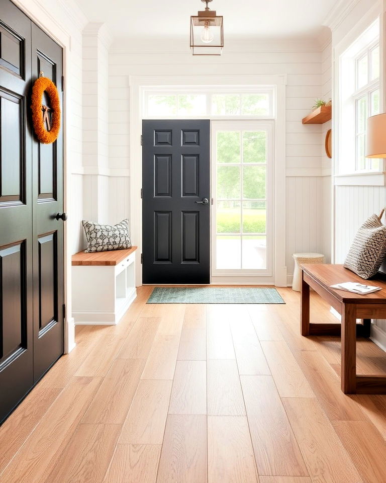waterproof vinyl plank mudroom flooring
