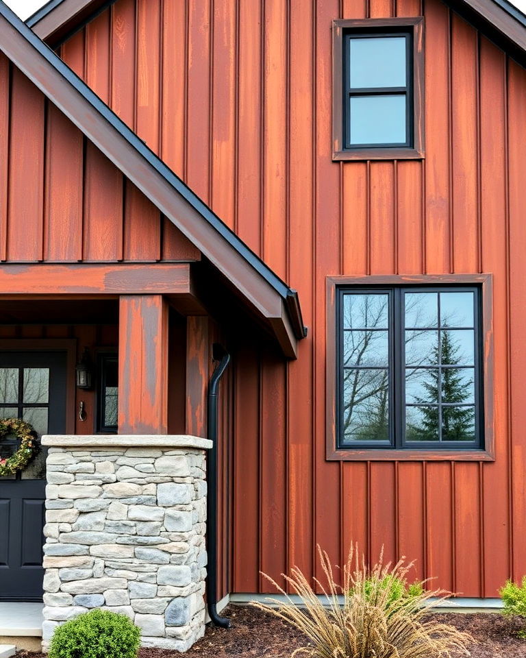 weathered steel siding for natural charm