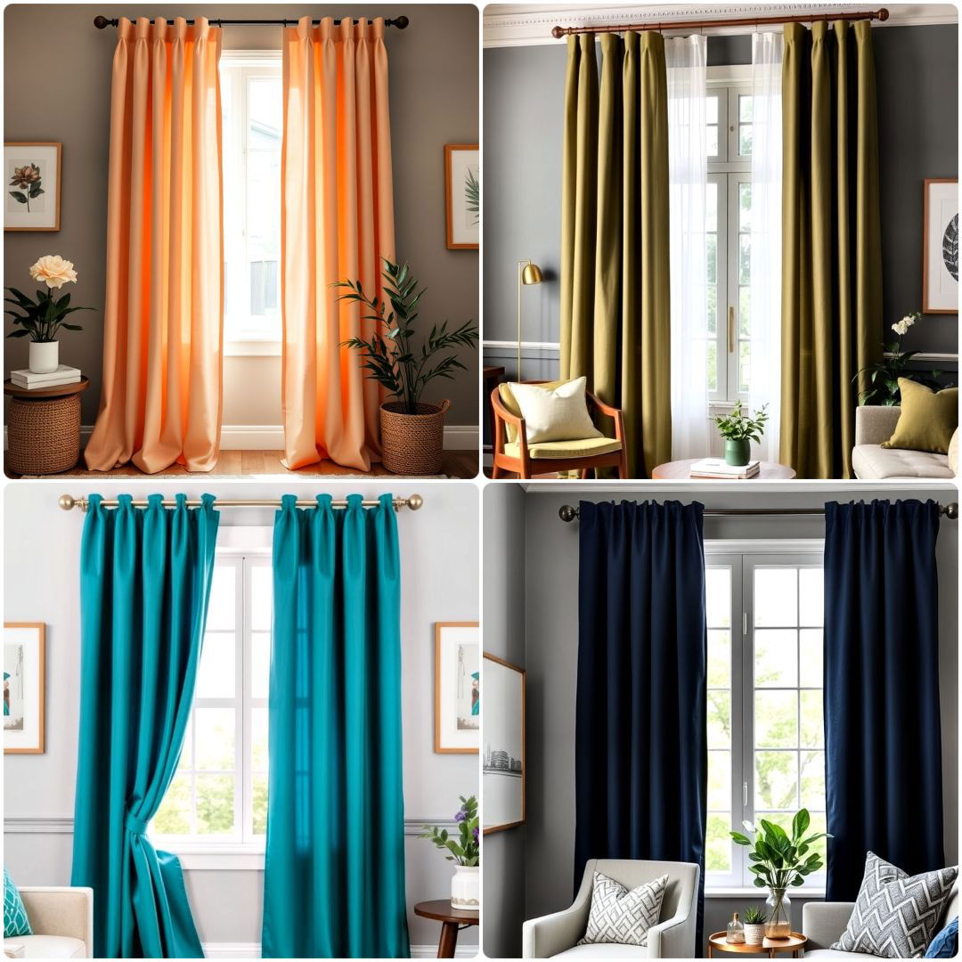 what color curtains go with gray walls