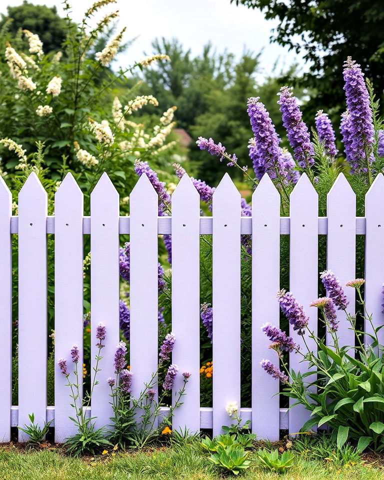 whimsical lavender color fence