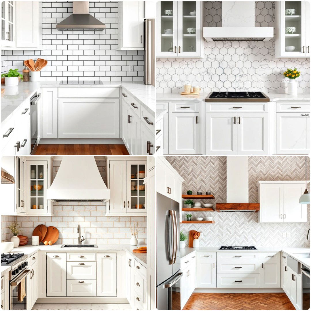 40 Kitchen Backsplash Ideas for White Cabinets That Wow