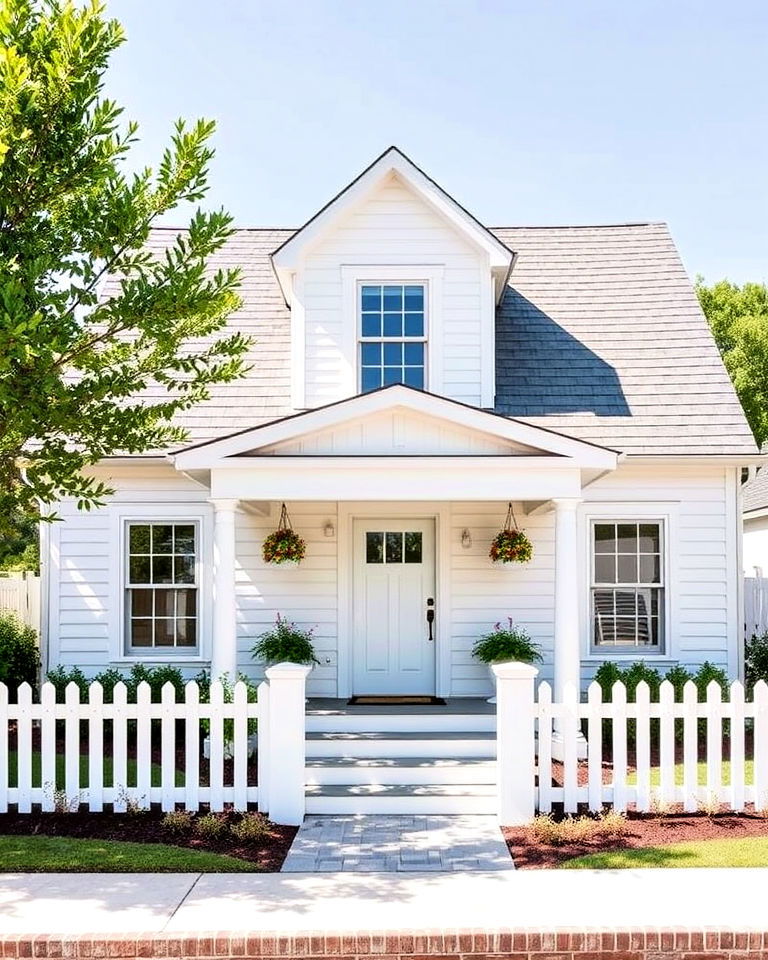 white cape cod exterior home