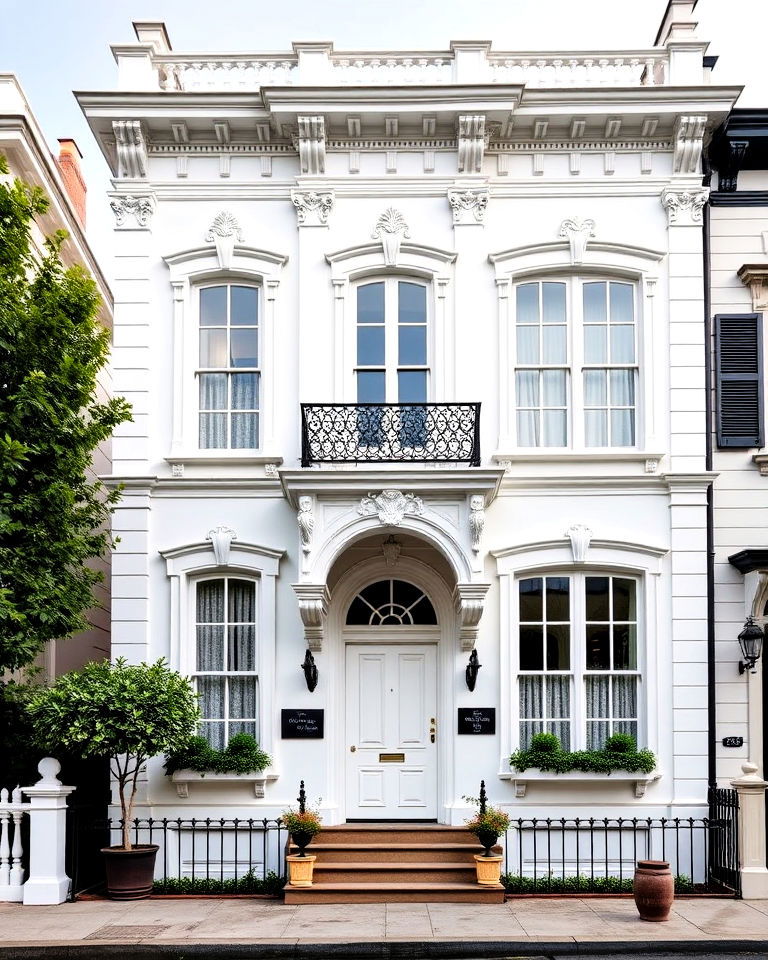 white italianate exterior home