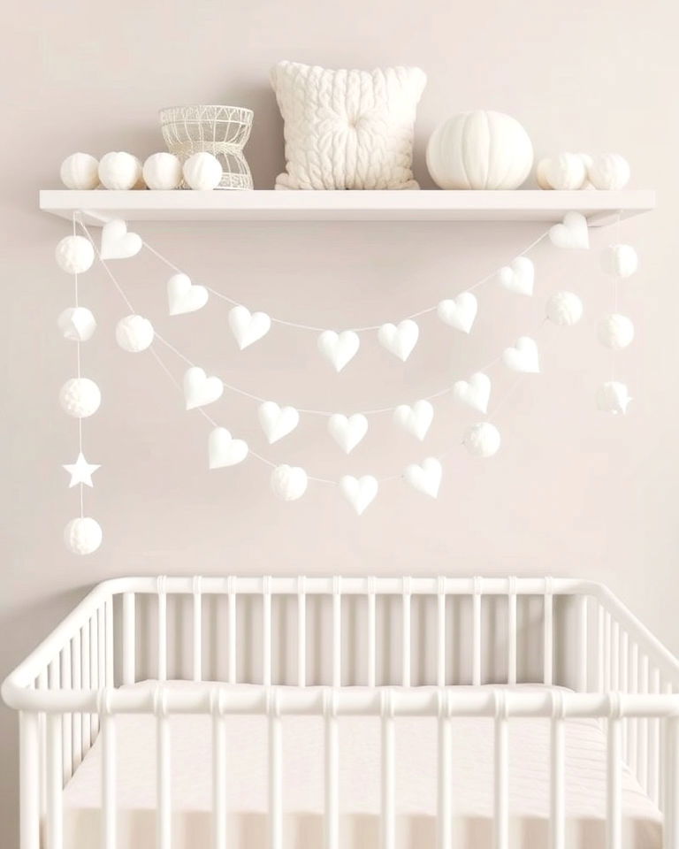 white nursery decorative garland