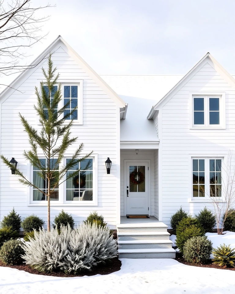 white scandinavian exterior home