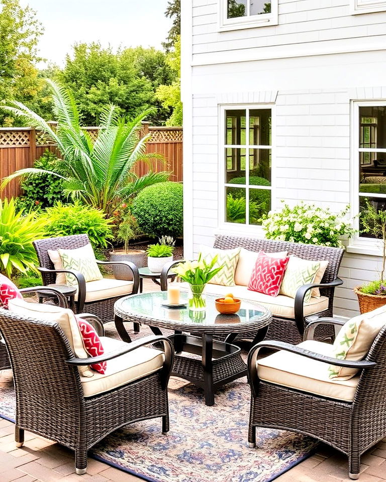 wicker furniture sets for garden
