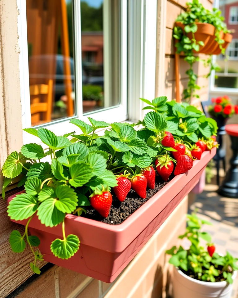 window box strawberry planter