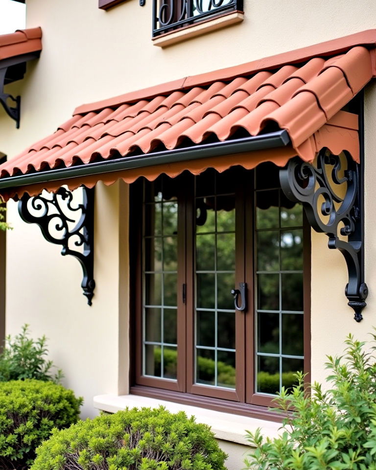 windows with awning covers