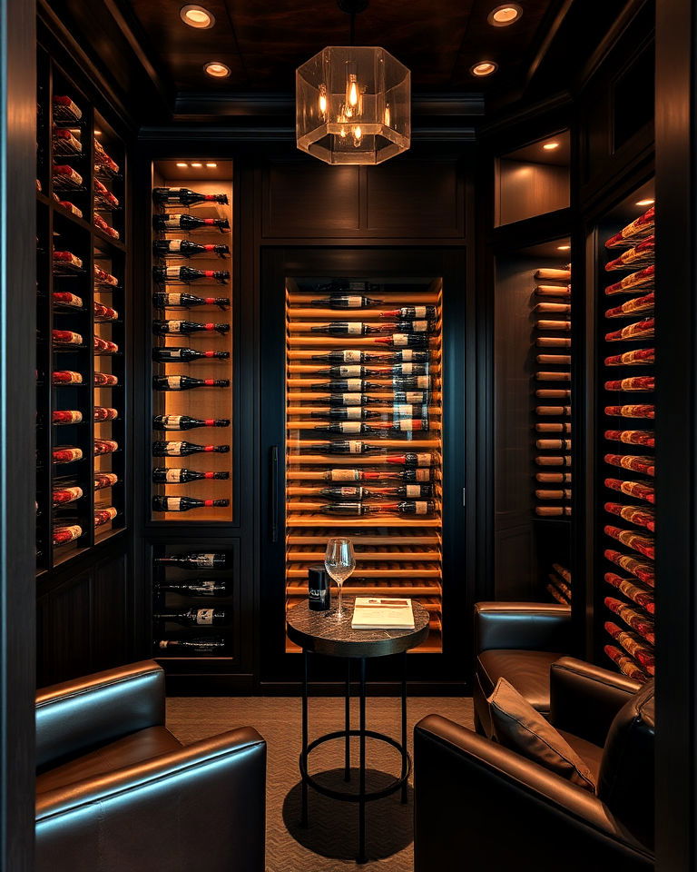 wine and cigar pairing room