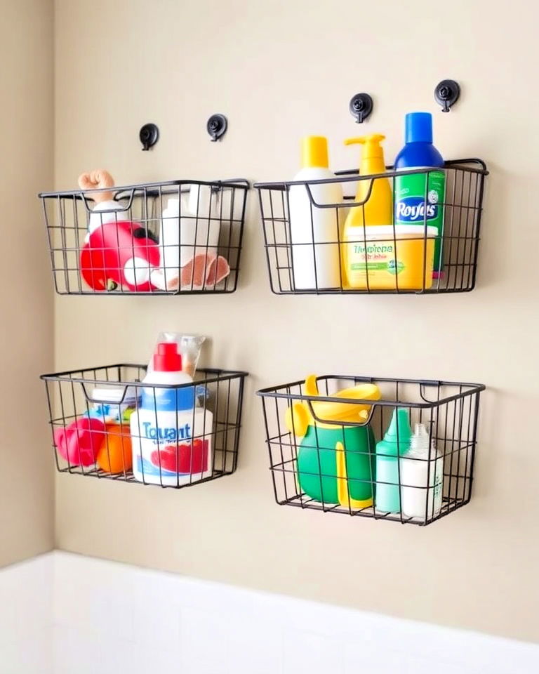 wire baskets for wall storage
