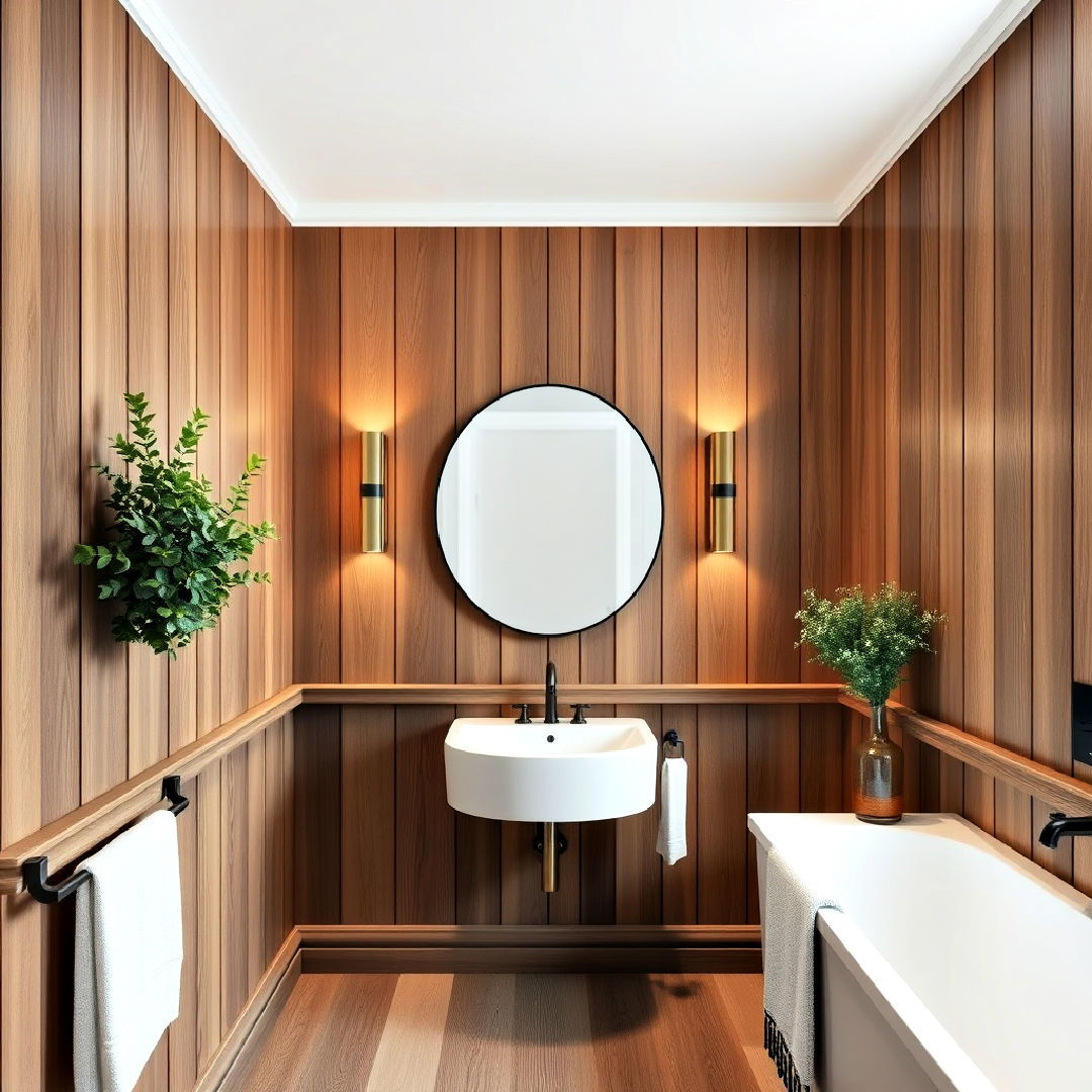 wood paneling to add warmth