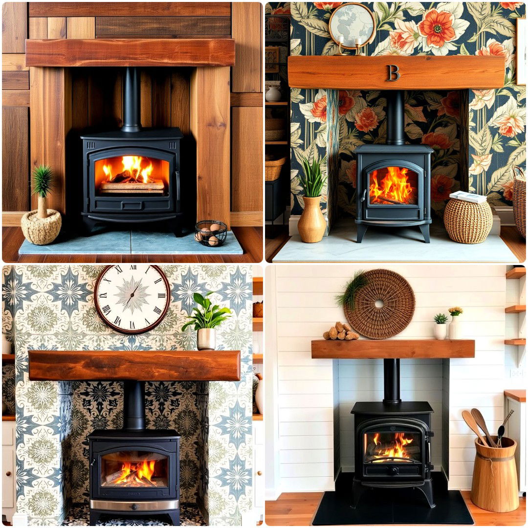 25 Wood Stove Surround Ideas To Upgrade Your Fireplace