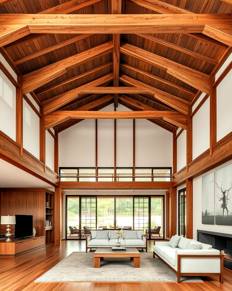 wooden beams for rustic charm
