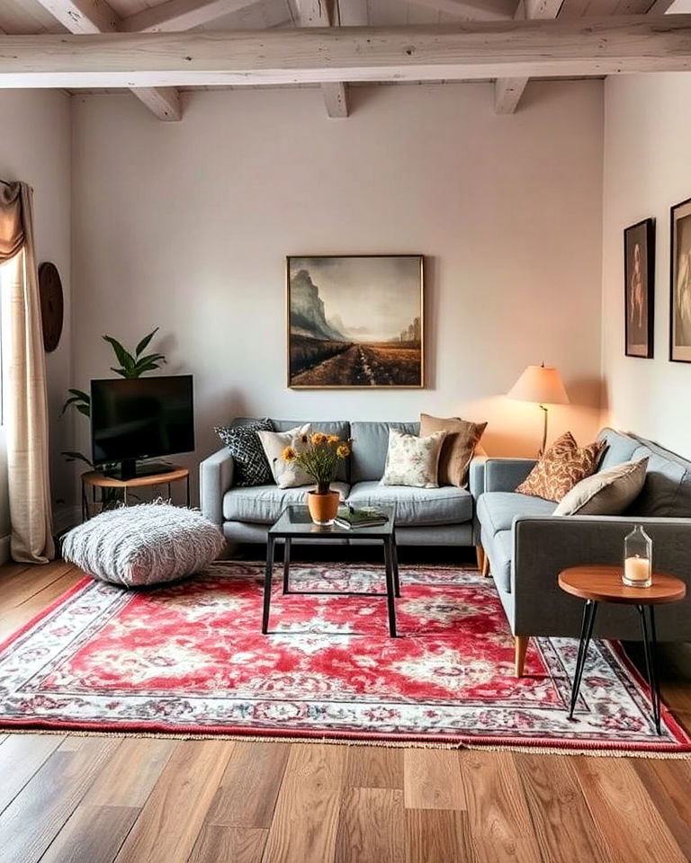 worn in rug for texture indie room