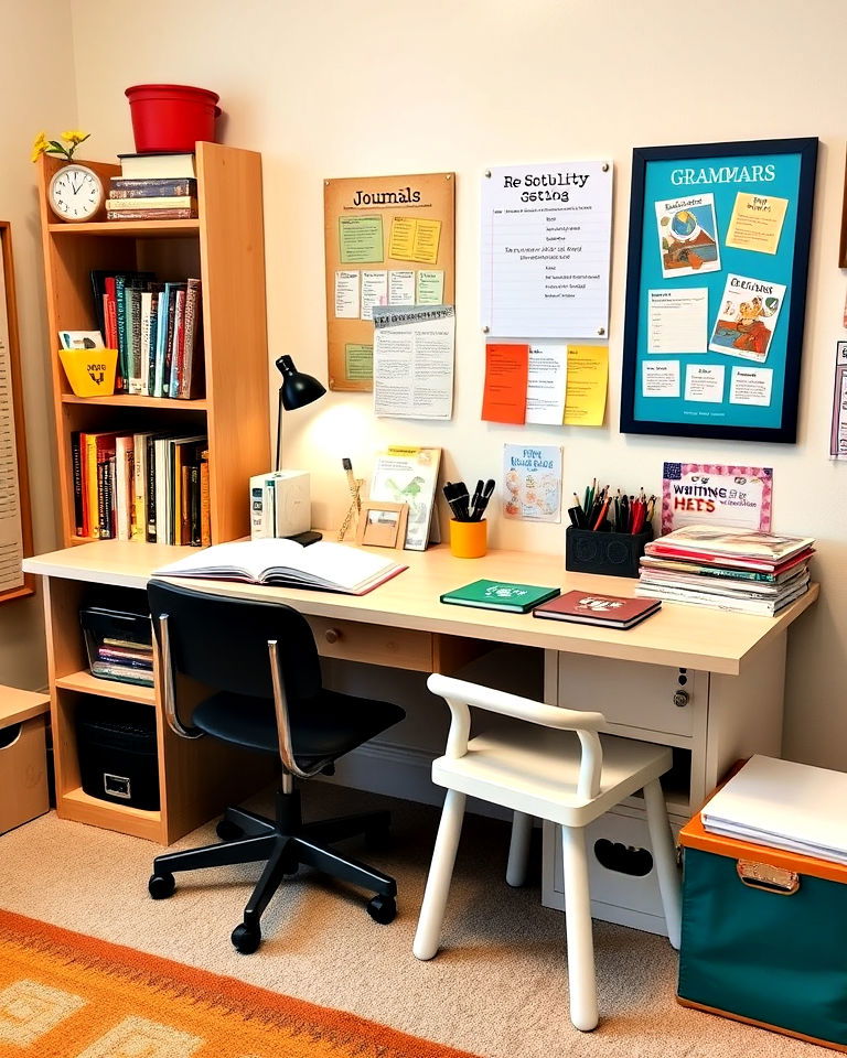 writing and language station for homeschool