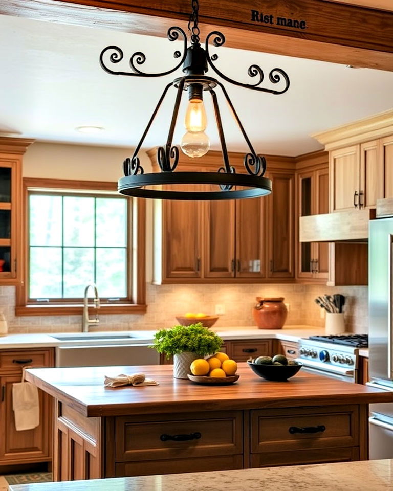 wrought iron fixtures