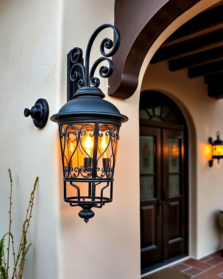 wrought iron lighting fixtures