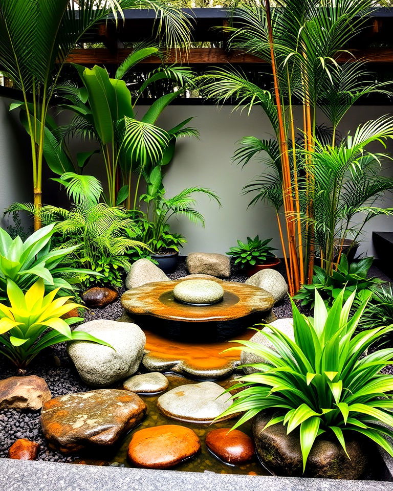 zen inspired tropical garden