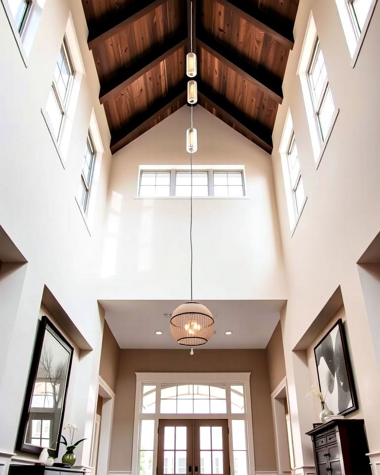 Double height Ceiling Luxury Modern Entryway - 15 Luxury Modern Entryway Ideas