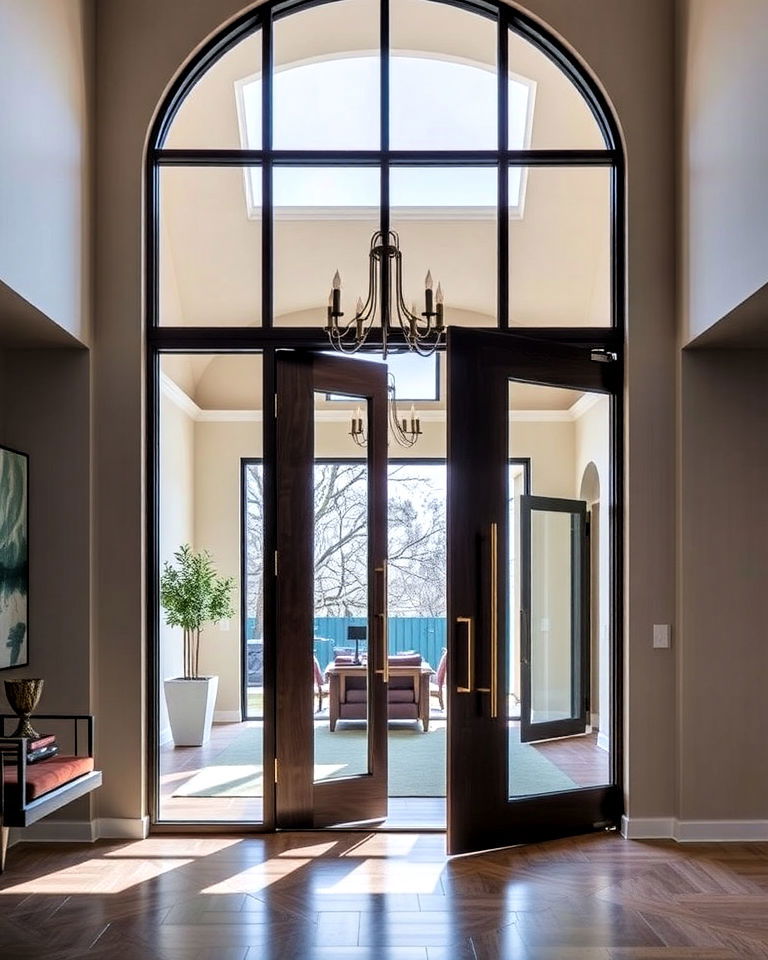 Grand Pivot Door for Modern Entryway - 15 Luxury Modern Entryway Ideas