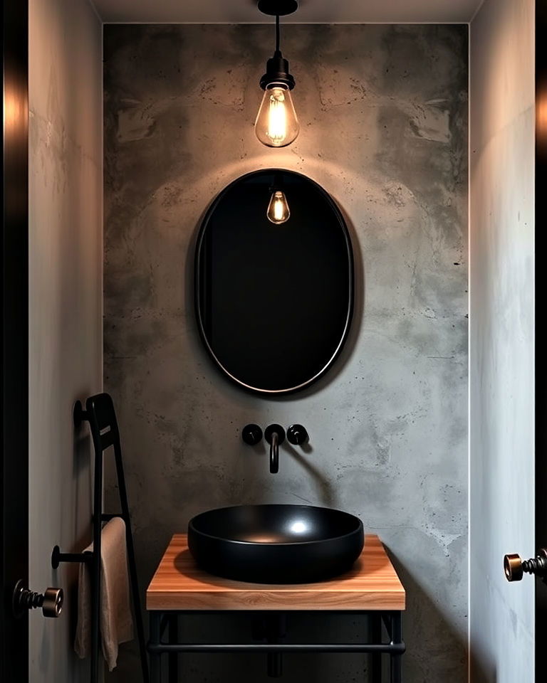 Industrial chic Powder Room Design - 15 Luxury Powder Room Ideas