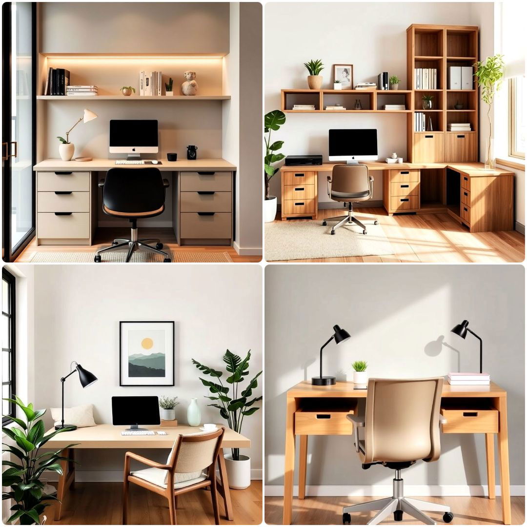 Japandi Style Home Office design Ideas