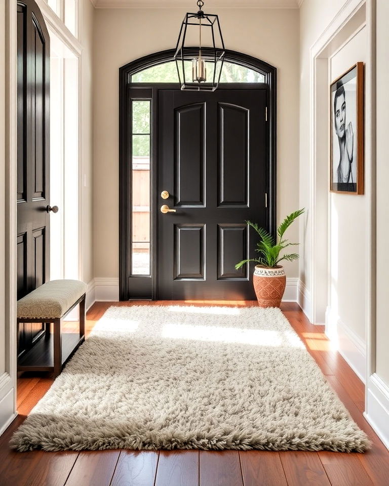 Luxurious Contemporary Area Rug - 15 Luxury Modern Entryway Ideas