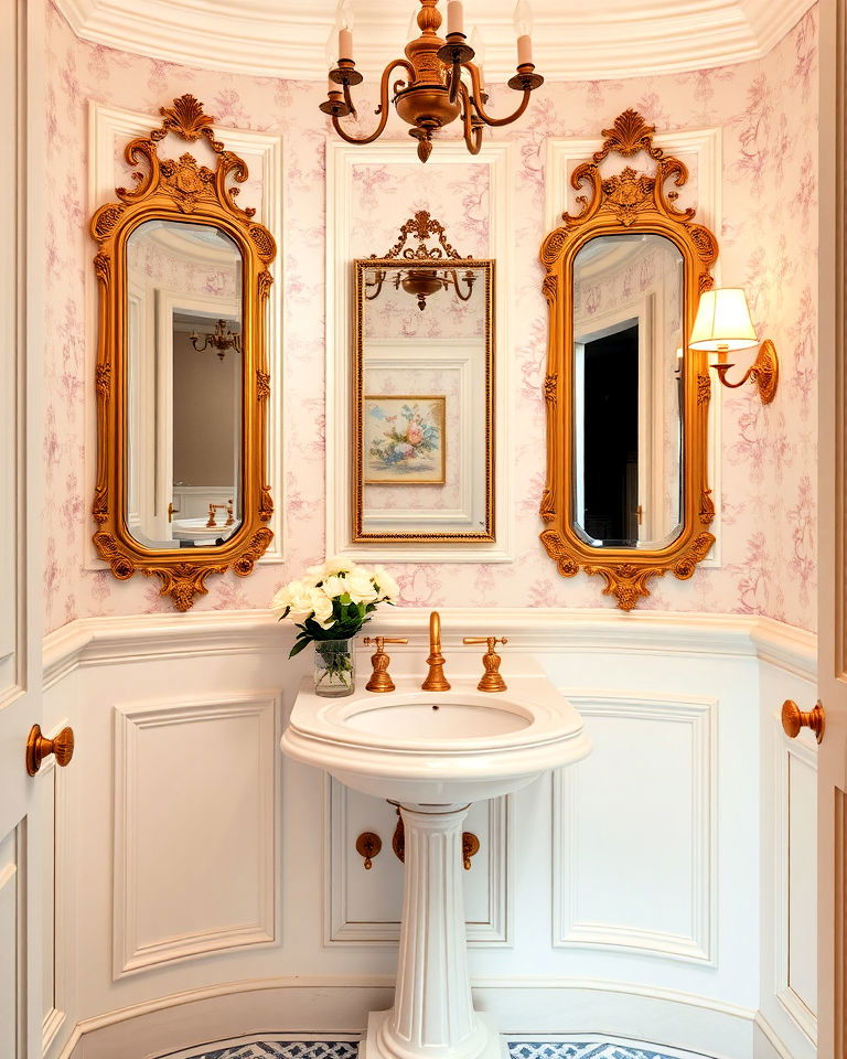 Luxury Parisian inspired Powder Room - 15 Luxury Powder Room Ideas