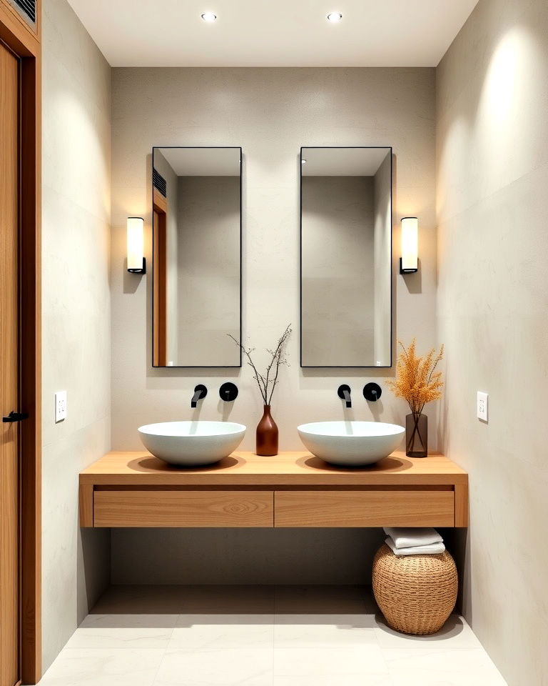 Minimalist Zen Escape Powder Room - 15 Luxury Powder Room Ideas