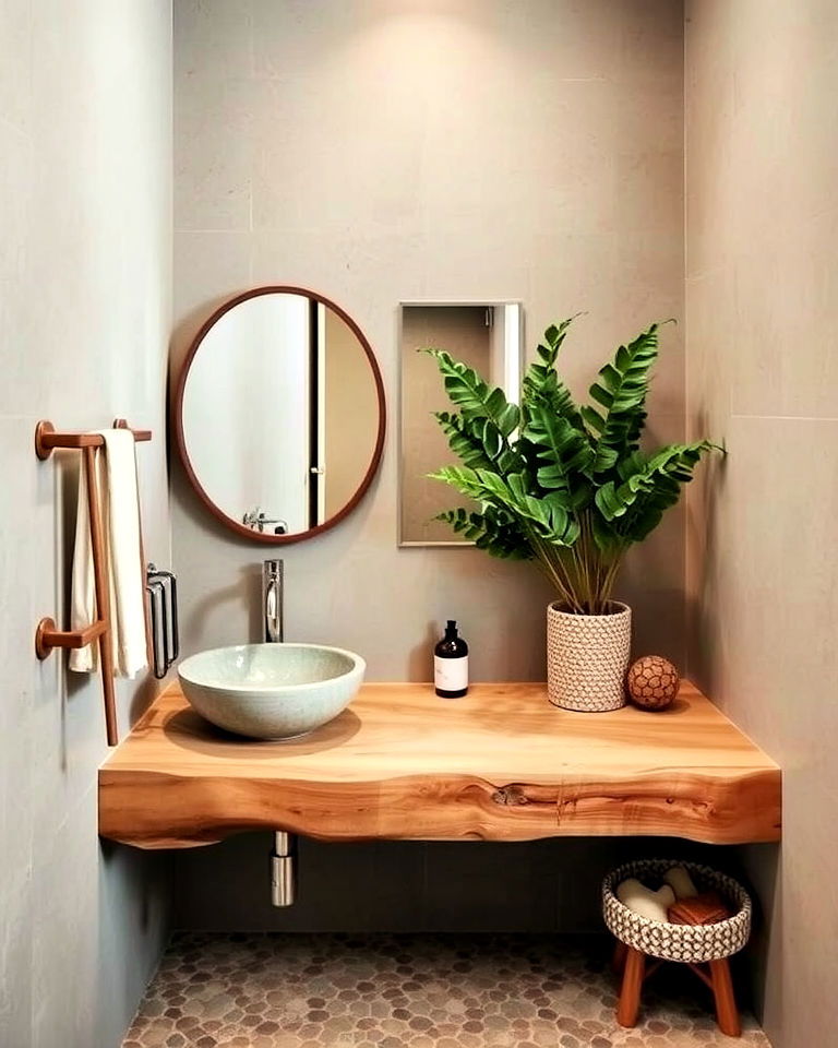 Nature inspired Powder Room Idea - 15 Luxury Powder Room Ideas