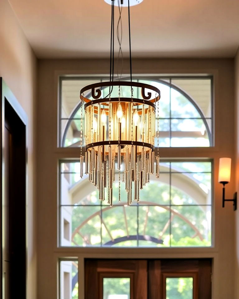 Statement Lighting Fixture for Luxury Entryway - 15 Luxury Modern Entryway Ideas