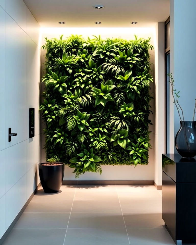 Vertical Garden Wall Entryway - 15 Luxury Modern Entryway Ideas