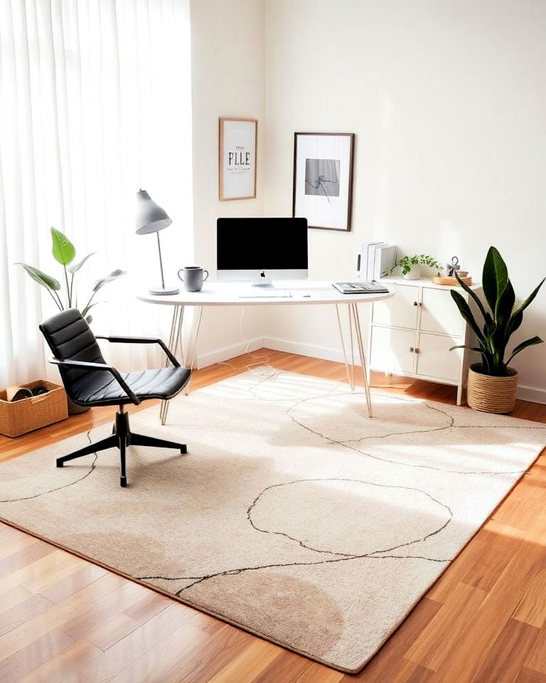 abstract rugs for subtle patterns abstract rugs for subtle patterns - 25 Japandi Home Office Ideas