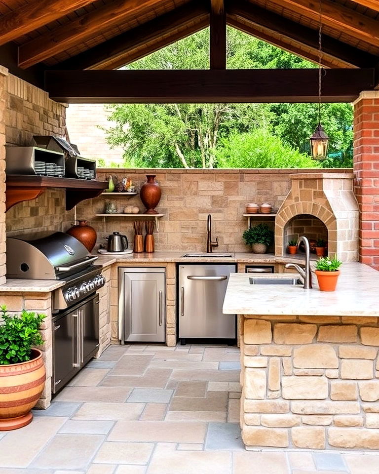 alfresco backyard kitchen - 20 Italian Backyard Ideas