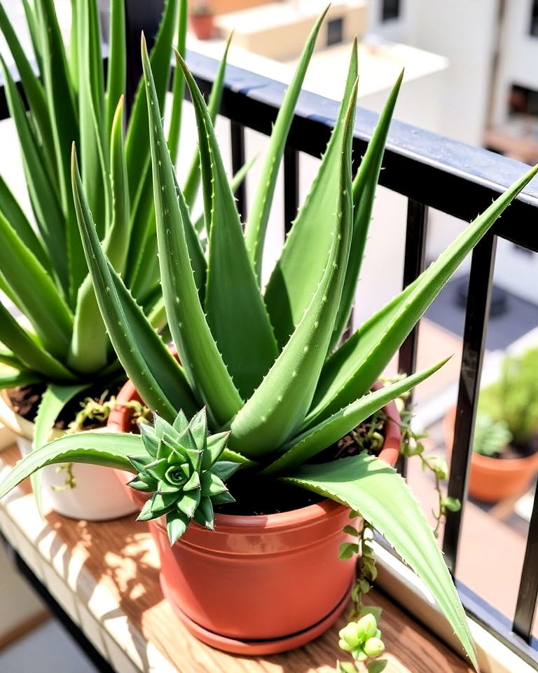 aloe vera is a striking addition to balconies - 20 Best Balcony Plants