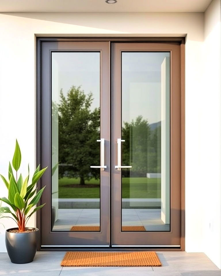 aluminum and glass front door - 20 Glass Front Doors Ideas