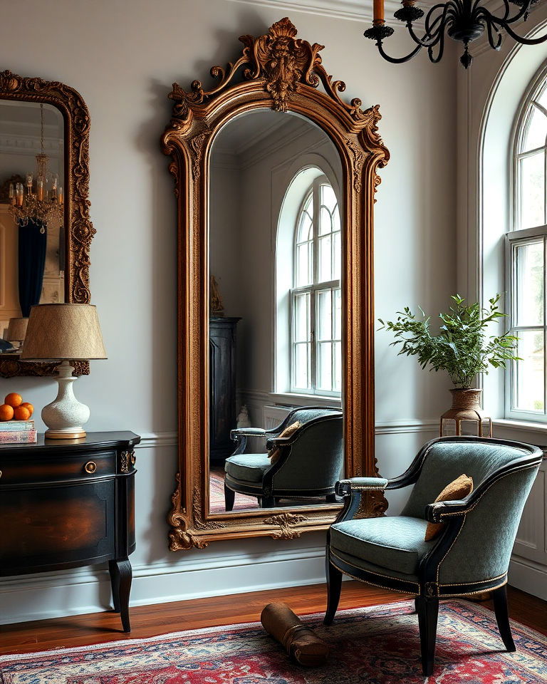 antique mirrors dark academia house - 25 Dark Academia House Ideas