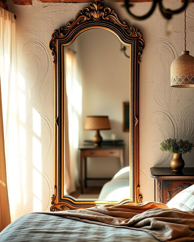 antique mirrors for a touch of elegance - 15 Rustic Italian Decor Ideas
